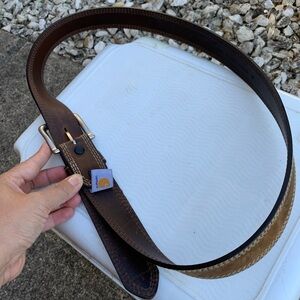 Carhartt  Men’s Dark Brown Leather Belt